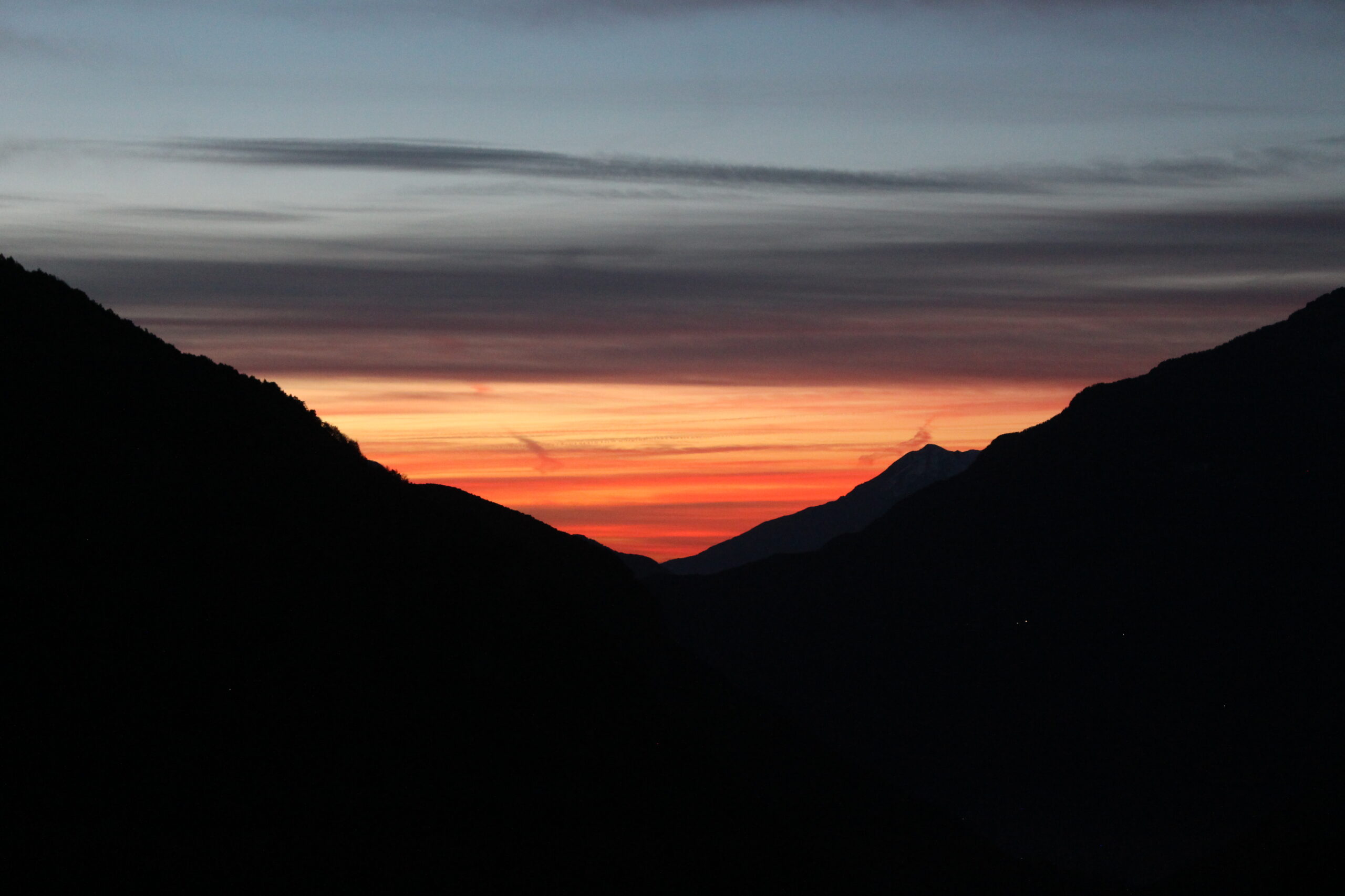 Valle d'aosta tramonto