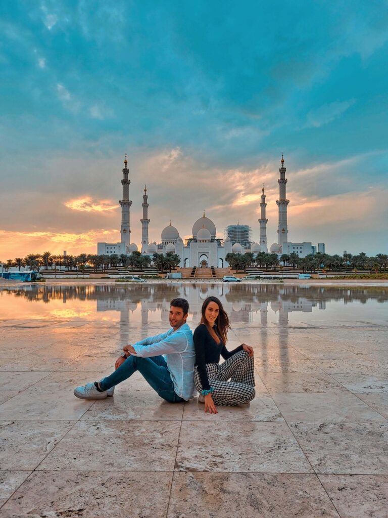 da dove fotografare la moschea di abu dhabi